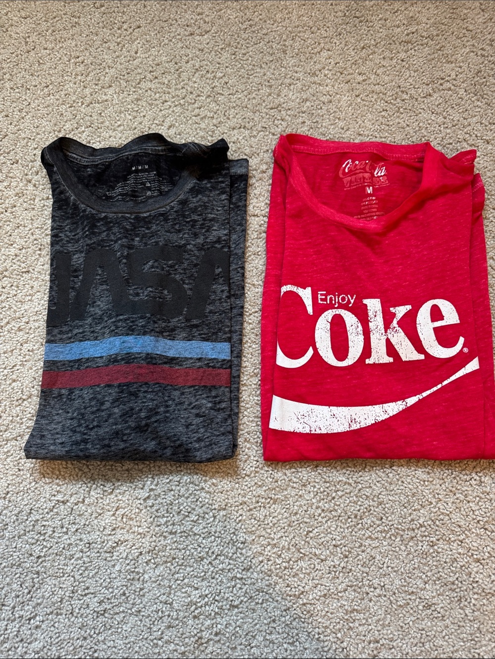 Logo Short Sleeve Tees - NASA and Coke (Medium)